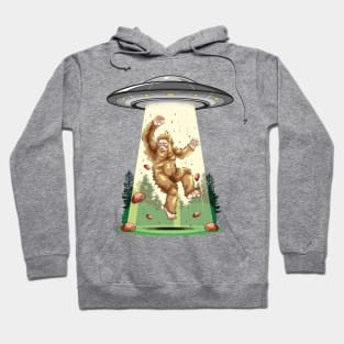 Cosmic Encounter:  Bigfoot Alien Abduction Hoodie